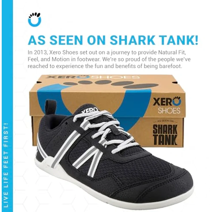Xero Shoes Prio Laufschuhe, Niedrig geschnitten, atmungsaktives Mesh-Obermaterial, Rutschfeste Sohle, Schwarz EU 41 1/2 Frau – Bild 7