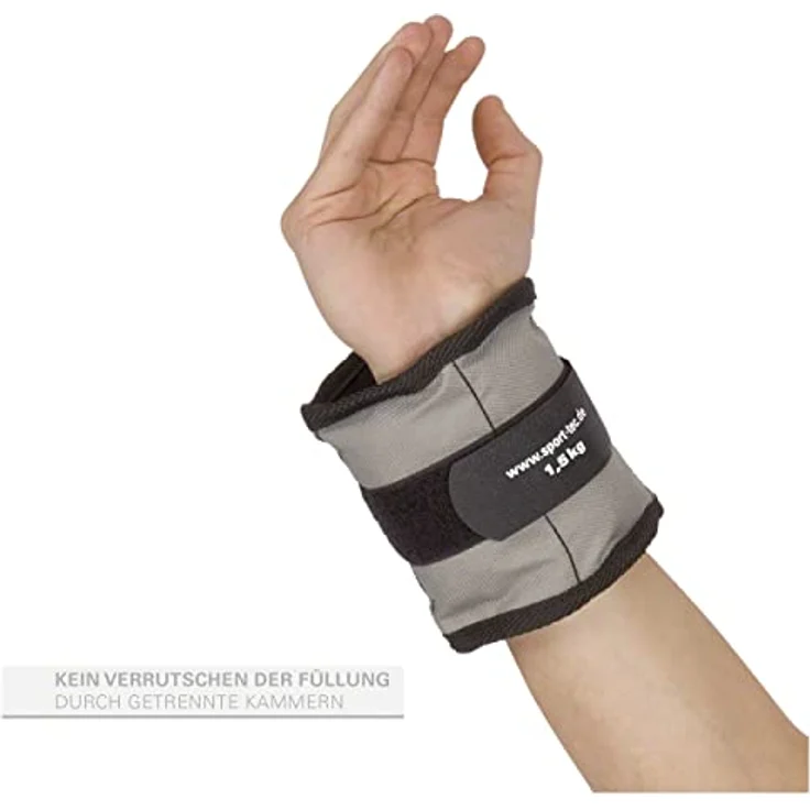 Sport-Tec Gewichtsmanschetten, Laufgewichte 1,5 kg, Paar mit Klettverschluss, strapazierfähiges Nylon – Bild 6