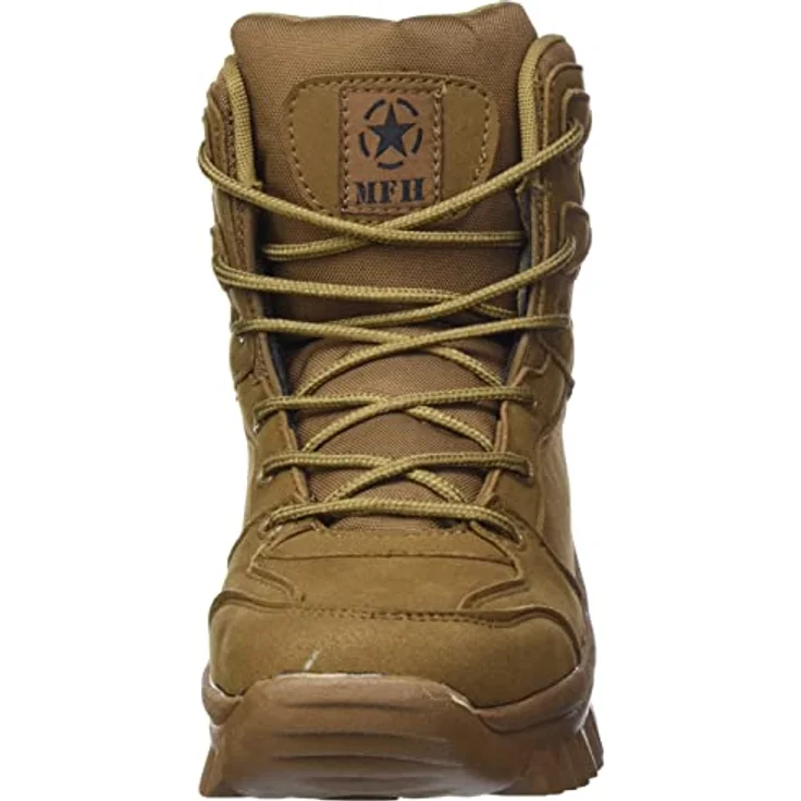MFH Commando Stiefel, knöchelhoch, leicht, gepolsterter Schaft, coyote tan – Bild 2