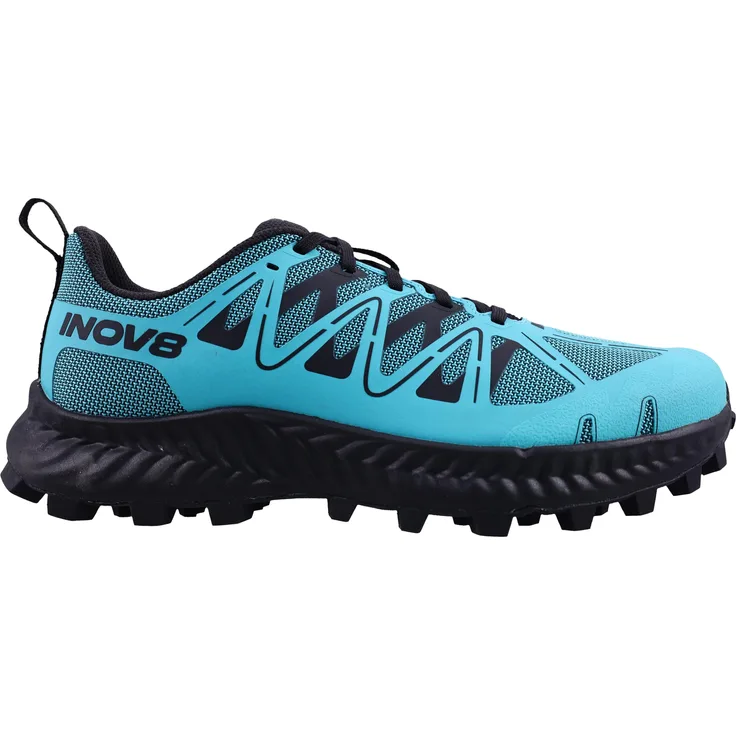 Inov-8 MUDTALON v2 W (P), Trailrunning Schuhe für Damen mit rutschfester Sohle, türkis/schwarz, Größe 37,5