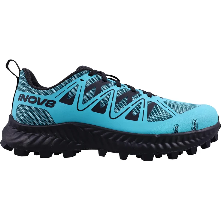 Inov-8 MUDTALON v2 W (P), Trailrunning Schuhe für Damen mit rutschfester Sohle, türkis/schwarz, Größe 37,5