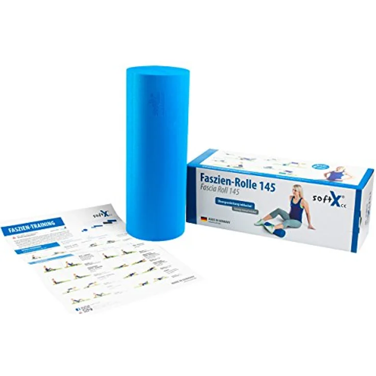 Sport-Tec softx® Faszien-Rolle 145, Reha-Massage Rolle, Selbst Massage, blau – Bild 1