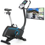 Skandika Ergometer Fahrrad Atlantis | Heimtrainer mit App Steuerung (Kinomap, iConsole), Bluetooth, 10kg Schwungmasse, Puls und Körperfettmessung, 32 Stufen, geräuscharm, Transportrollen | bis 150kg