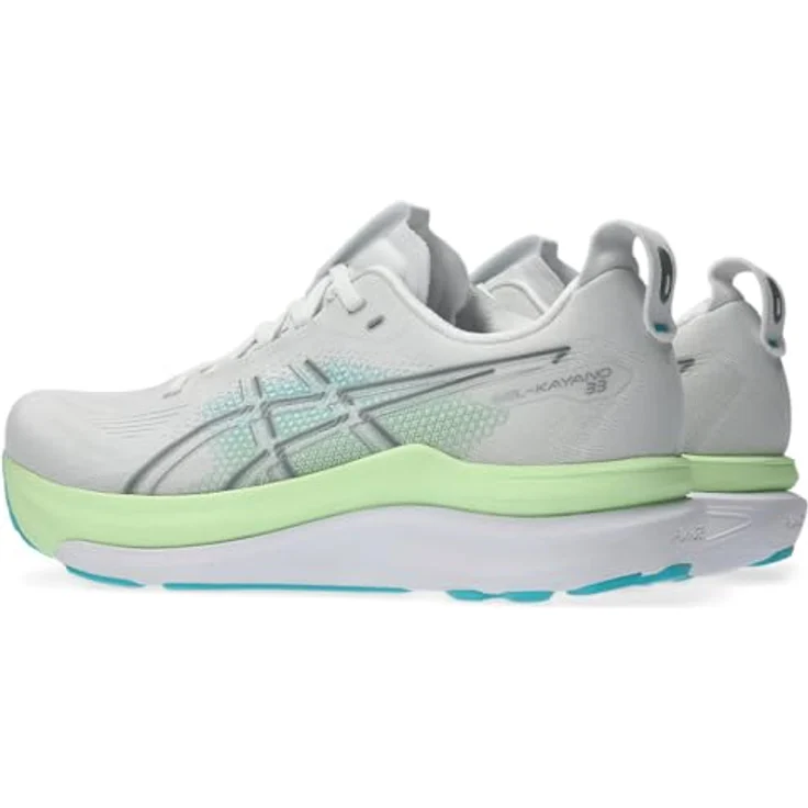 Asics GEL-KAYANO 33, Laufschuhe für Überpronierer mit atmungsaktivem Obermaterial, weiß, Größe 45 – Bild 6