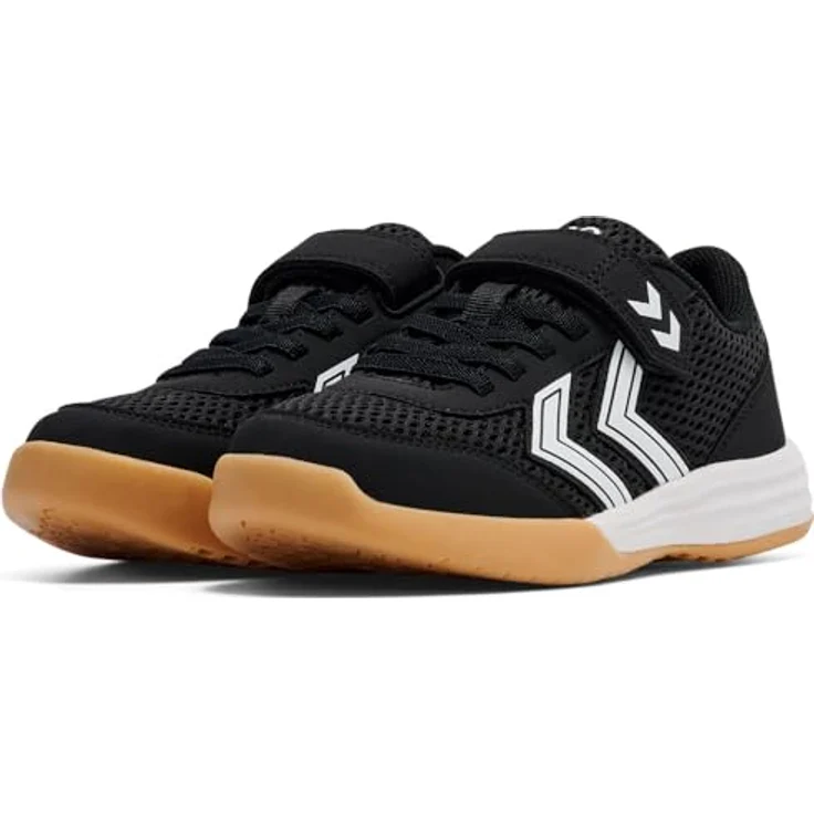 Hummel Multiplay Flex VC Jr, Laufschuhe mit Klettverschluss und TPR-Außensohle, schwarz/weiß – Bild 5