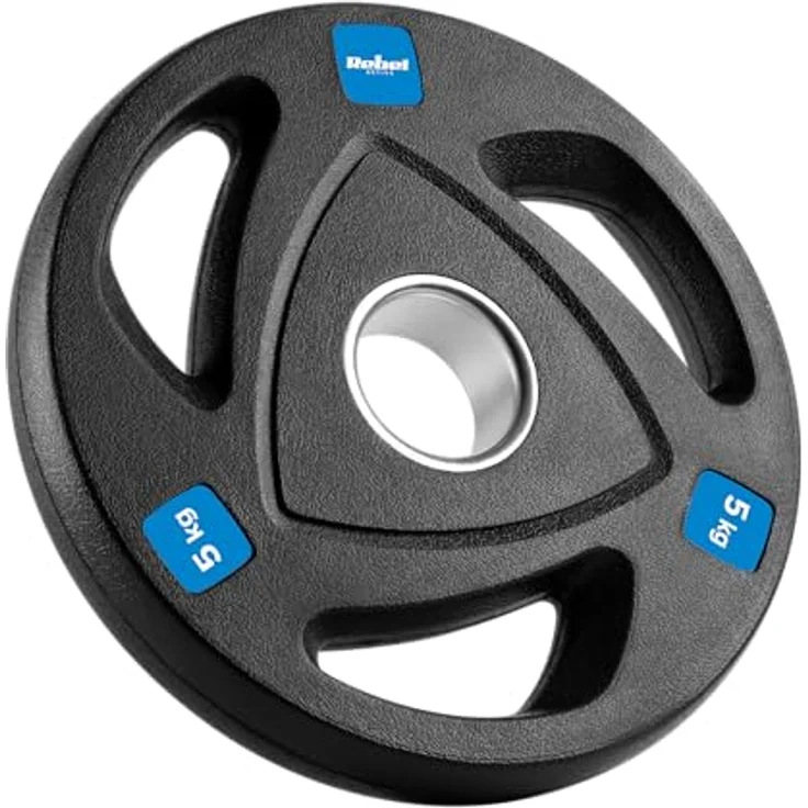 Rebel Olympisches Hantelset, Gusseisen 30 kg mit 8x1,25 kg, 4x2,5 kg, 2x5 kg, 51 mm Durchmesser, gummierte Oberfläche – Bild 5