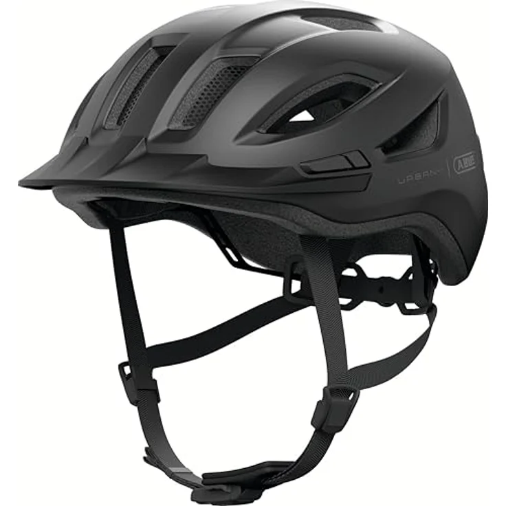 ABUS Urban-I 4.0 LR, Fahrradhelm mit Zopf-Öffnung, Schirm, magnetischem Verschluss, light ready für Rücklicht-Nachrüstung, Größe L, schwarz – Bild 4