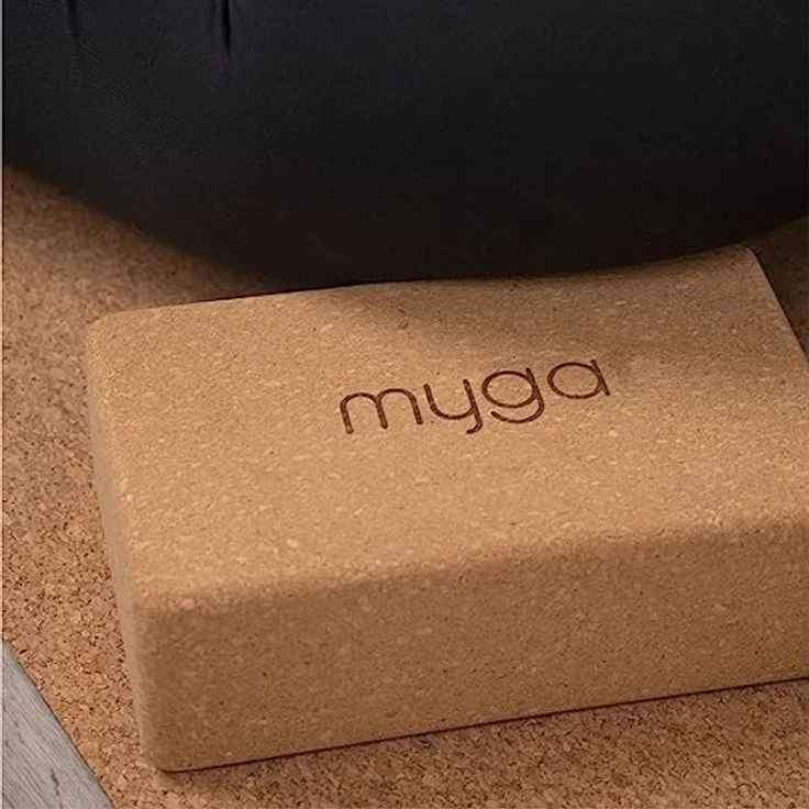 Myga Kork Yoga Block, rutschfest & robust, 22 cm x 14,5 cm x 7 cm, ideal für Yoga & Pilates, nachhaltig aus Naturkork – Bild 5