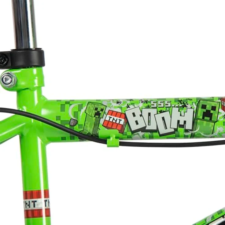 Huffy Minecraft 16" Kinderfahrrad mit Sicherheitsmerkmalen und abnehmbaren Stützrädern, grün – Bild 5