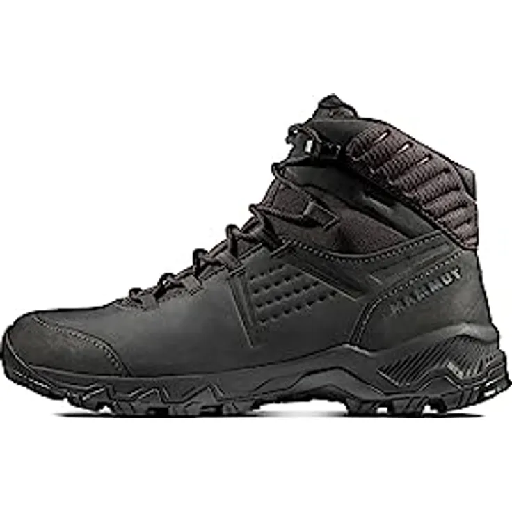 Mammut Mercury IV Mid GORE-TEX, Herren Wanderschuhe mit Vibram-Sohle und terracare® Nubukleder, Schwarz (44.5, 45)