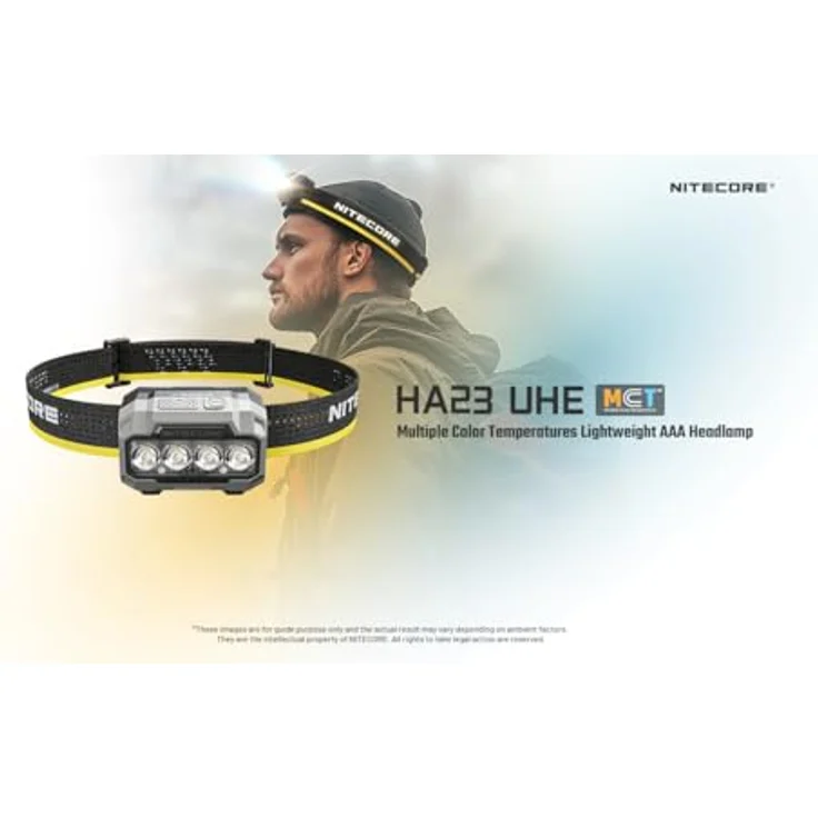 Nitecore HA23 UHE Stirnlampe, 3 Farbtemperaturen (3000K, 4500K, 6500K) in Mrytle Green mit Dual-Core-MCT-UHE-LEDs – Bild 2