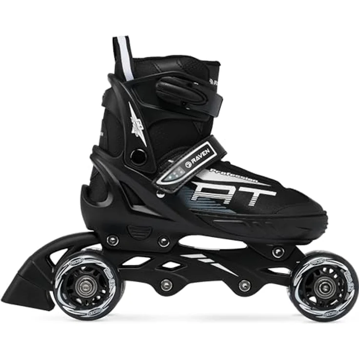RAVEN Profession 3in1 Inlineskates, verstellbare Rollschuhe für Kinder und Erwachsene, schwarz, Größen 35-39 (23cm-25,5cm) mit Shock-Absorbing-System und Triple-Vent-Technologie – Bild 5