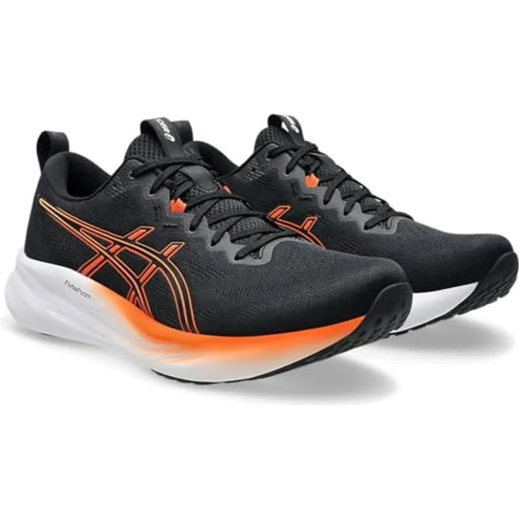 ASICS Gel Pulse 16, Herren Laufschuhe mit hoher Dämpfung, Black/Nova Orange, Größe 48 – Bild 4