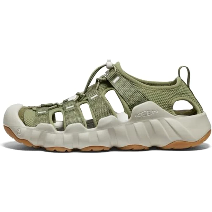 Keen Herren Hyperport H2 Trekkingsandale, Outdoor-Sandale mit Lace-Lock Bungee System und Aquagrip-Gummisohle, martini olive/plaza taupe, Größe 44 – Bild 3