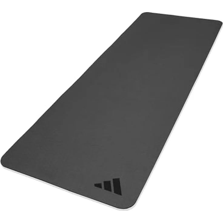 Adidas Yogamatte 4mm - Yogamatte aus 50% Recycling-Material frei von PVC - Rutschfeste und Strukturierte Oberfläche (176 x 61 cm) für den perfekten Grip beim Yoga (Black) – Bild 3