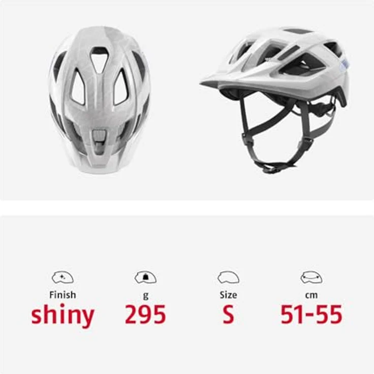ABUS Fahrradhelm Aduro 3.0 LED - City-Helm mit Rücklicht, Größe S, Weiß – Bild 5