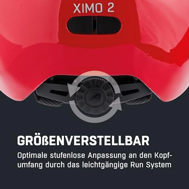 ALPINA Kinder-Helm Ximo 2, Fahrradhelm mit 360° Fitsystem, red smile gloss – Bild 5
