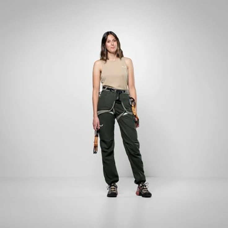 Salewa Agner Gurt Damen, Klettergurt in Grün, XS, leicht und atmungsaktiv mit 5 Materialschlaufen und gepolstertem Hüftgurt – Bild 2
