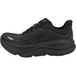 Hoka Bondi 9, Damen Laufschuhe mit 5 mm Sprengung, atmungsaktivem Obermaterial, Schwarz, Größe 38 2/3