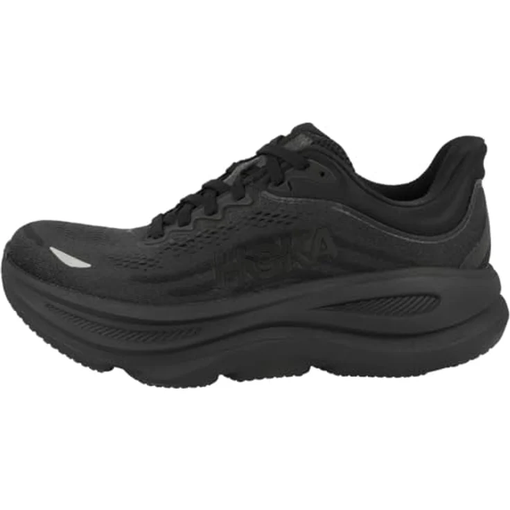 Hoka One One W Bondi 9, Damen Laufschuhe in Schwarz, 100% vegan, atmungsaktives Obermaterial, optimale Dämpfung, Active Foot Frame Technologie. – Bild 1