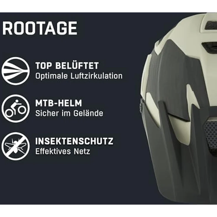 Alpina Sports Rootage, Velohelm für Trail und Enduro, Carbon-Außenschale, 52-57 cm, verbesserte Klimatisierung und Anpassungssystem – Bild 2