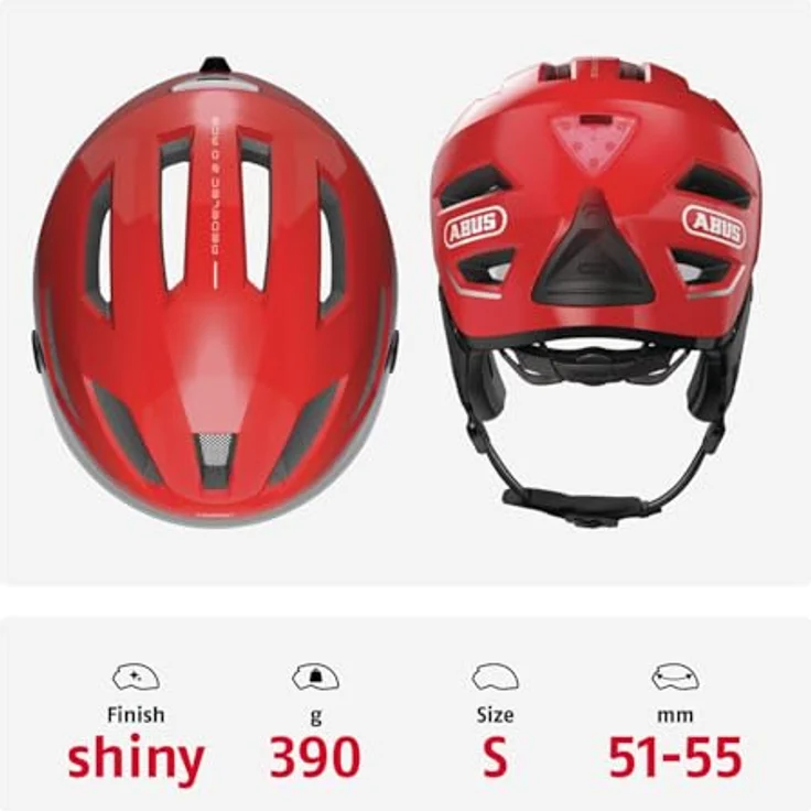 Abus Pedelec 2.0 Ace, Velohelm mit integrierter Regenhaube und aufladbarem Licht, 51 - 55 cm – Bild 3