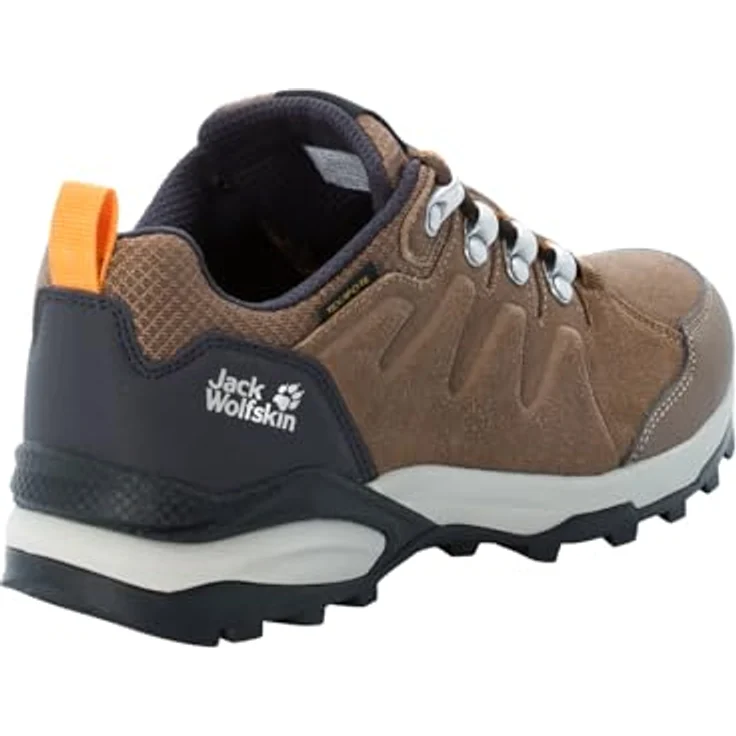 Jack Wolfskin Refugio Texapore Low W, Damen Wanderschuhe aus Veloursleder und Texapore, braun, Größe 39.5 – Bild 5