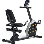 SportPlus Heimtrainer mit Magnetbremse 24 Widerstandsstufen, gelenk- und rückenschonend, extra weicher Sitz, bis 200 Watt, Fitnessgerät für Senioren