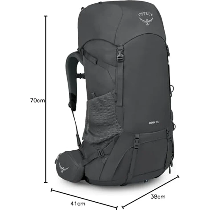 Osprey Renn 65, Trekkingrucksack 67 cm, 100% Polyester in Schwarz – Bild 8