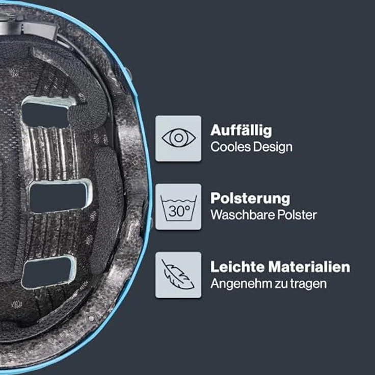 Uvex Kid 3, robuster Fahrradhelm für Kinder mit Hardshell-Technologie, 10 Belüftungsöffnungen, blau matt, 51-55 cm – Bild 3