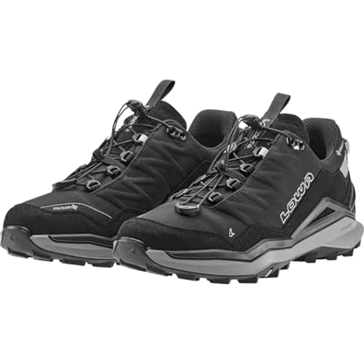Lowa Maddox Pro GTX LO, leichter Wanderschuh schwarz, wasserdicht mit Schnellschnürsystem, Gr. 45 – Bild 6