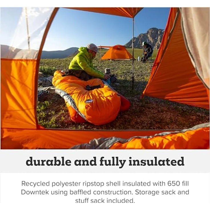 Big Agnes Kinder-Schlafsack, wasserabweisende Daune, flexibel anpassbar – Bild 6