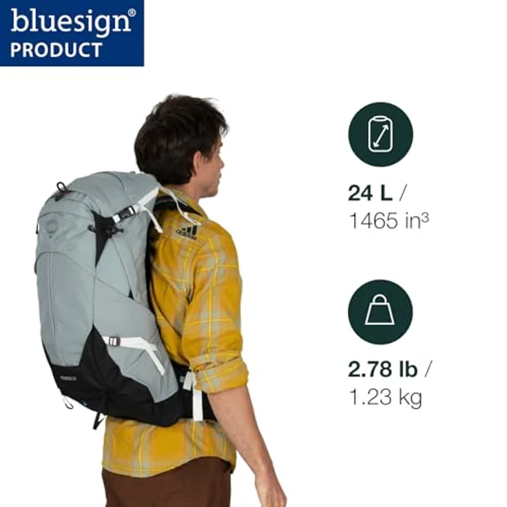 Osprey Stratos 24 Trekkingrucksack für Männer Seaweed/Matcha Green O/S, verstellbares Rückensystem, atmungsaktiv, spritzwassergeschützt – Bild 2