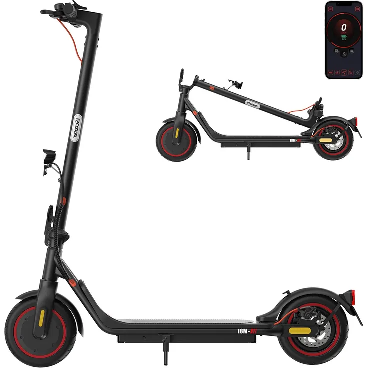 iScooter i8M, E-Scooter mit ABE, faltbar, 20 km/h, 420W Motor, nur 13 kg, schwarz