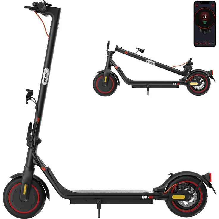 iScooter i8M, E-Scooter mit ABE, faltbar, 20 km/h, 420W Motor, nur 13 kg, schwarz
