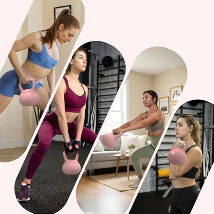 NEOLYMP Soft Kettlebell, bodenschonende & leise Kugelhantel mit Eisensandfüllung, ergonomischer Softgriff, 2–12 kg, ideal fürs Homegym – Bild 8