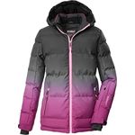 KILLTEC Mädchen Ski-Steppjacke mit Kapuze, wasserabweisend und winddicht, Daunenoptik mit Farbverlauf, atmungsaktiv