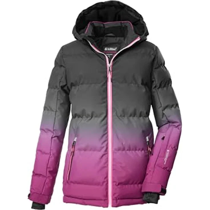 Killtec Mädchen Skijacke KSW 330 GRLS, Steppjacke mit Kapuze und Schneefang, Größe S, Farbe Rose4034 – Bild 1