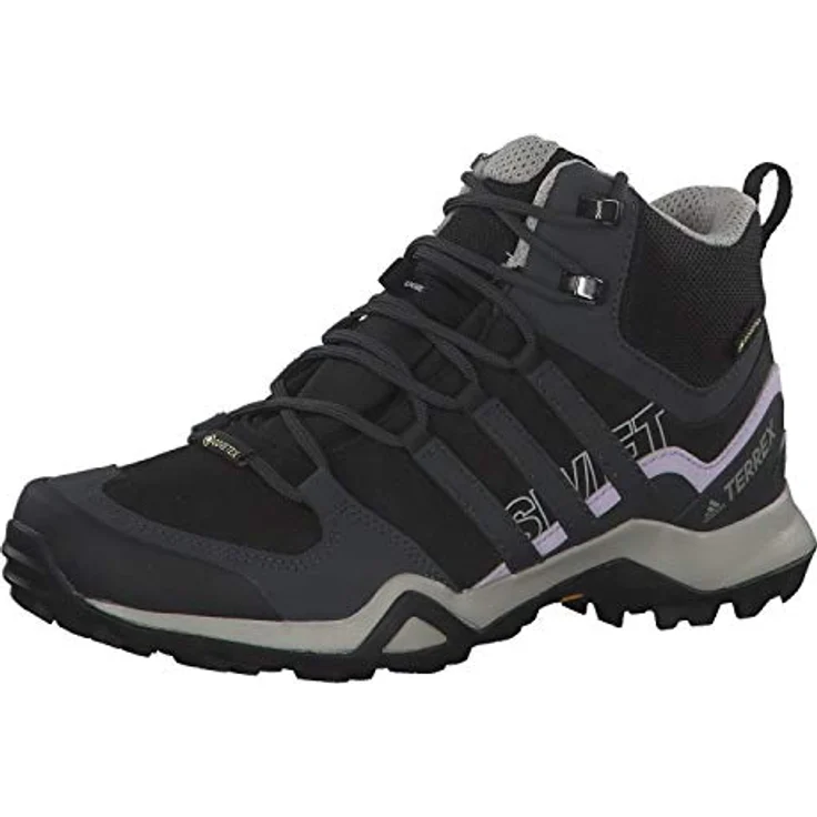 adidas Terrex Swift R2 Mid GTX, Damen Wanderschuhe, schwarz, wasserfest mit stabilisierender Laufsohle – Bild 1
