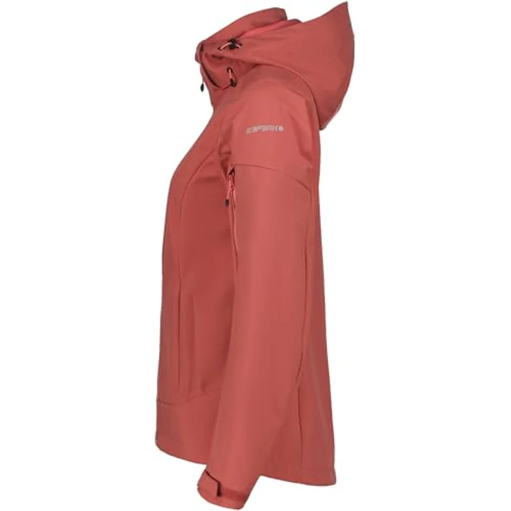 Icepeak ICEPEAK BATHGATE, Softshelljacke für Damen, rot, leicht und schnelltrocknend, mit Reißverschlusstaschen und elastischem Saum – Bild 4