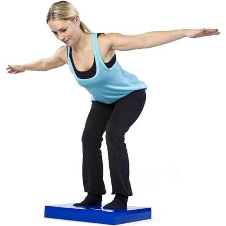 Sport-Thieme Balance Pad Vinyl, 50x40x6 cm, blau, robust, formbeständig, leicht zu reinigen, Spezialschaumstoff mit Vinyl-Ummantelung – Bild 4