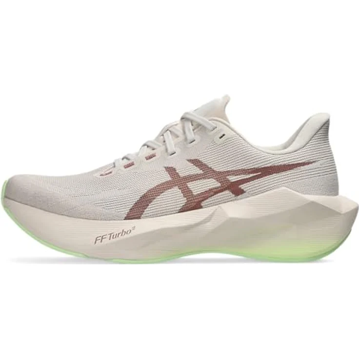 Asics Novablast 6, Leichte Wettkampf-Laufschuhe mit FlyteFoam™ Blast Max-Dämpfung, Rose Dust/Illuminate Yellow, Größe 42 – Bild 3