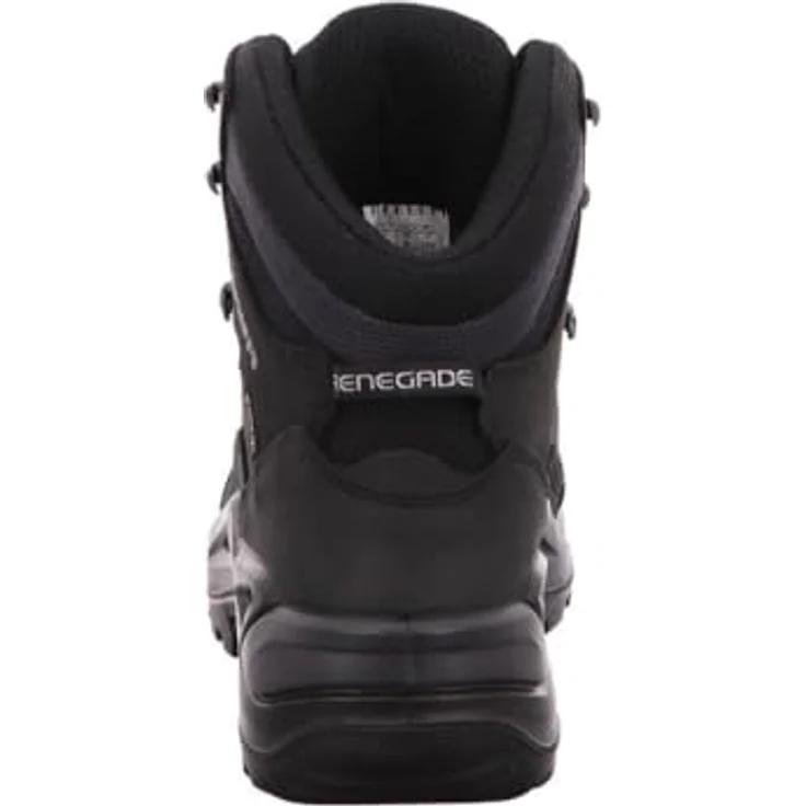 Lowa Renegade Mid GTX, wasserdichter Wanderschuh aus Nubukleder mit stabiler Sohle, tiefschwarz, Modell 2024-2025 – Bild 3
