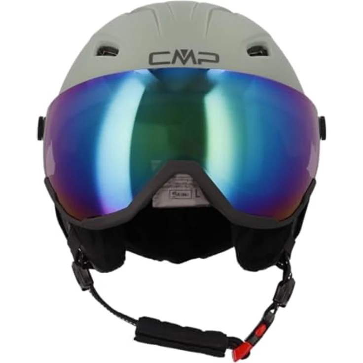 CMP Skihelm Wa-2 mit Visier, Unisex-Erwachsene, stoßfest, abnehmbares Visier, 14 Luftöffnungen, Größe M (Musk) – Bild 2