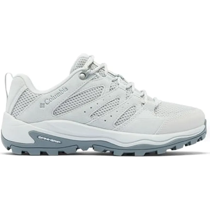 Columbia Redmond IV Breathe 2150231063, Damen-Wanderschuhe mit Leder-Overlays, atmungsaktiv und dämpfender Zwischensohle, grau