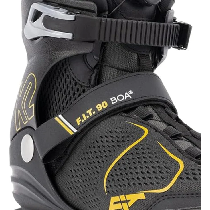 K2 Inline Skates (42.5), Aluminium-Schiene mit 90 mm Rollen und BOA-System für optimalen Sitz, schwarz – Bild 5