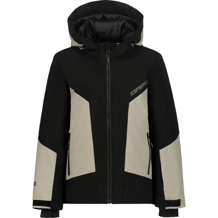 Icepeak Langdon Skijacke Kinder, wasser- und winddicht, mit warmer Isolierung und Sturmkapuze, Schwarz