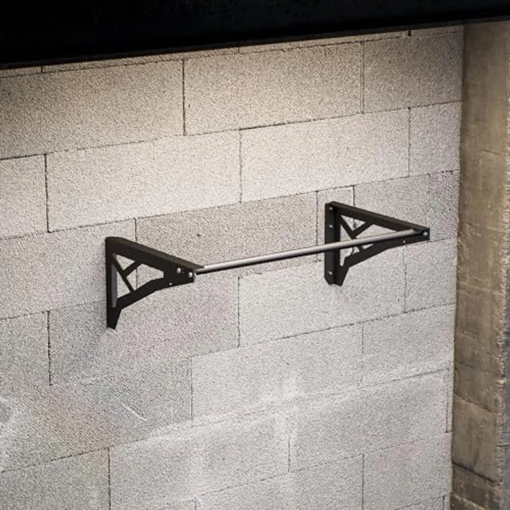 QLS Klimmzugstange 110 cm, Professionelle Wandmontage mit 200 kg Tragkraft, Pulverbeschichteter Stahl – Bild 4