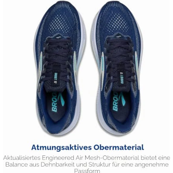 Brooks Ghost 17, Damen Laufschuh in Blau mit hervorragender Dämpfung und atmungsaktivem Obermaterial – Bild 4