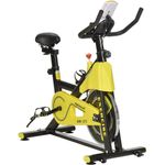 HOMCOM Heimtrainer Fahrradtrainer höhenverstellbar, Ergometer mit Riemenmechanismus, gepolsterter Sitz - Preisvergleich